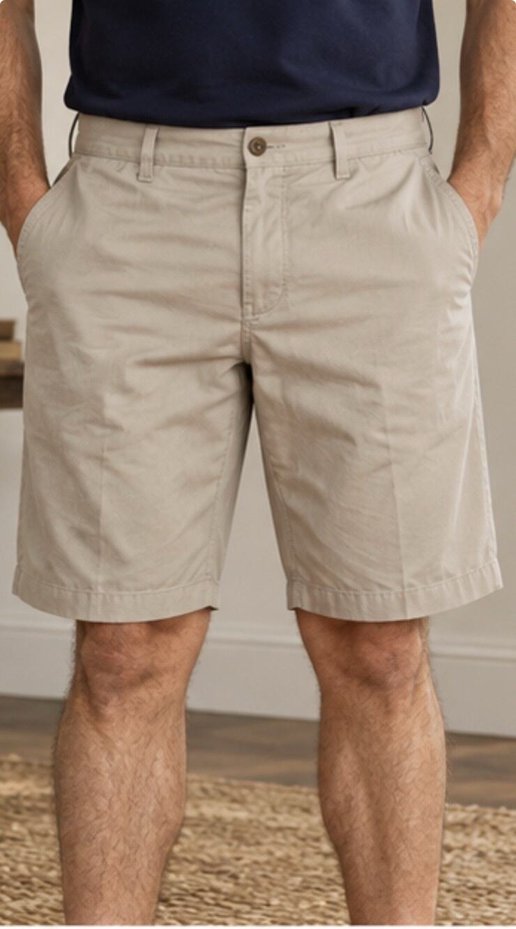 Polo Ralph Lauren Chino Shorts Men’s 44 Khaki Stretch Classic Fit Flat Front